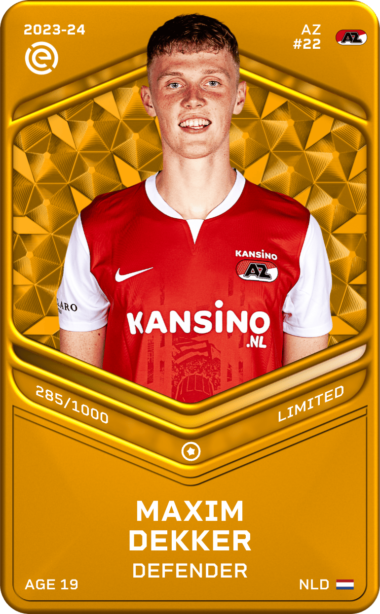 Maxim Dekker 2023-24 • Limited 285/1000