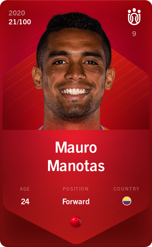 Sorare - Sorare Official - Mauro Manotas 2020-21 • Rare 21/100 - NFT # 87903148840033708501177990008572058422364293359436622519993883864921355263422