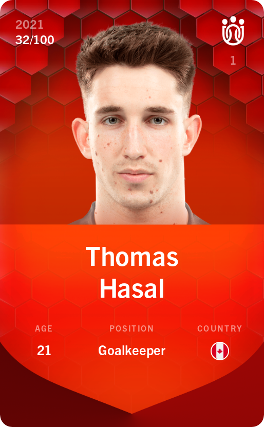 Sorare - Sorare Official - Thomas Hasal 2021-22 • Rare 32/100 - NFT # 42066547363973554871249702848525315533732902343024040112876079783937485392576