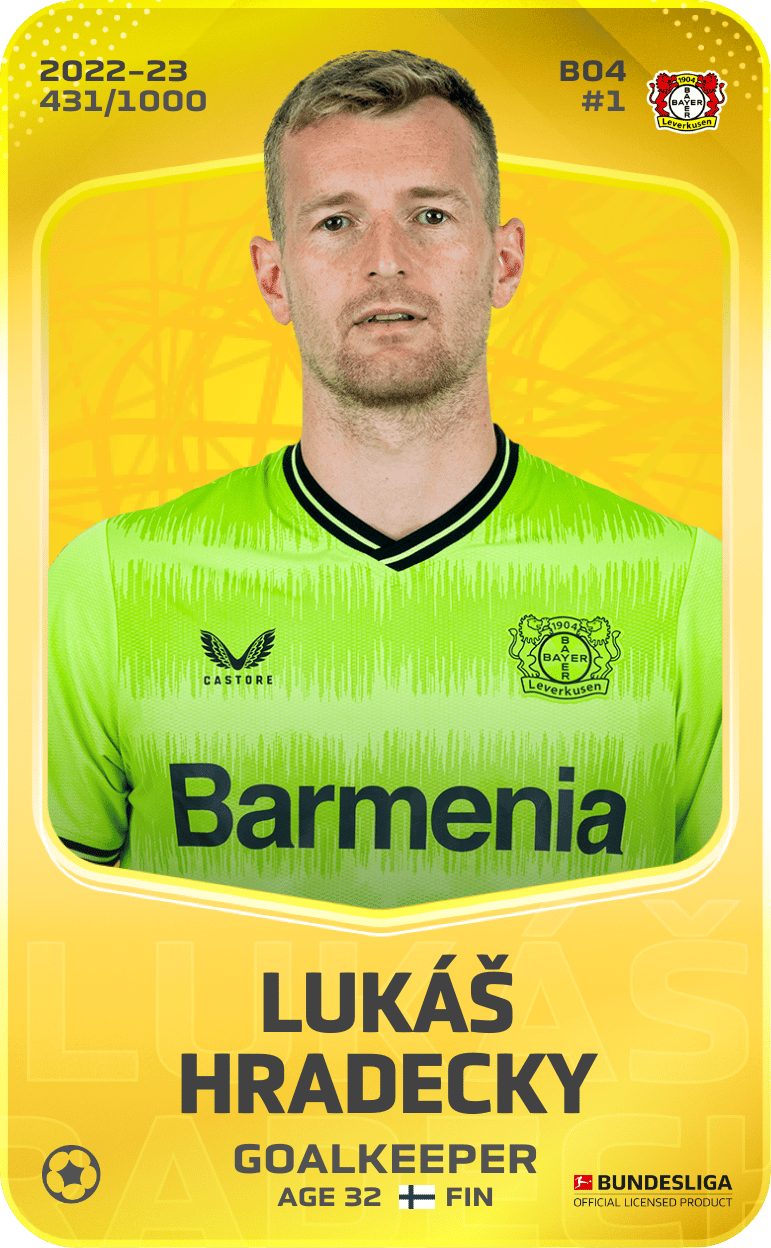 Lukáš Hradecky 2022-23 • Limited 431/1000