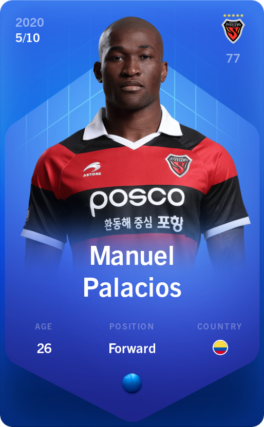 Sorare - Sorare Official - Manuel Palacios 2020-21 • Super Rare 5/10 - NFT # 46291124540312667421383168689063434408589780371710732670345277109662379038677