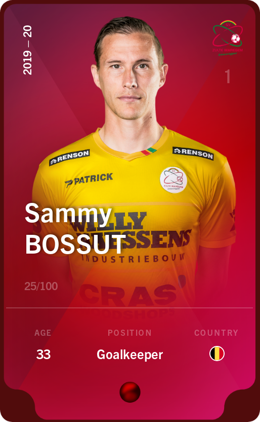 Sorare - Sorare Official - Sammy Bossut 2019-20 • Rare 25/100 - NFT # 15611654203094358046253381875208426871922353318226308764368352929242237986713