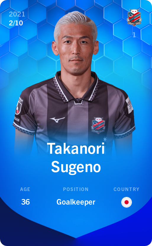 Sorare - Sorare Official - Takanori Sugeno 2021-22 • Super Rare 2/10 - NFT # 105114384565758611093305427619024414753092924220379787589106738753113343169643