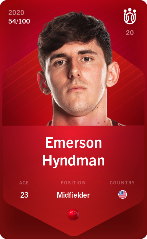 Sorare - Sorare Official - Emerson Hyndman 2020-21 • Rare 54/100 - NFT # 3402322067516933978888928984734375815523674119879636126769167826799465375384