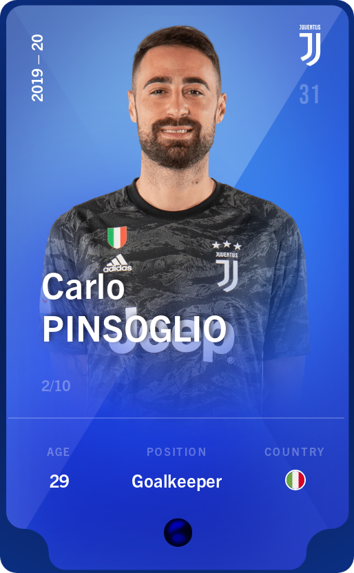 Sorare - Sorare Official - Carlo Pinsoglio 2019-20 • Super Rare 2/10 - NFT # 88691157328080119128041864916479030681113709264669885204635756496411931629044