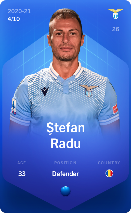 Sorare - Sorare Official - Ştefan Radu 2020-21 • Super Rare 4/10 - NFT # 20539379807852348699204357788213486084217511041771009402375003352119380263876