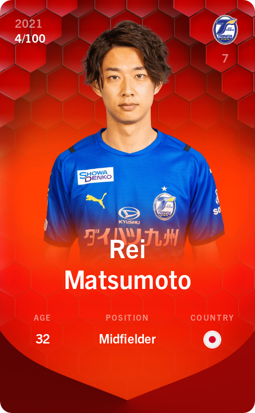 Sorare - Sorare Official - Rei Matsumoto 2021-22 • Rare 4/100 - NFT # 86486777144682974305806259587685064663111919476869264948623291073890170162255