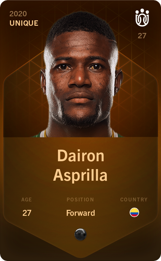 Sorare - Sorare Official - Dairon Asprilla 2020-21 • Unique - NFT # 105417645435420297240305722627819290931845689883421812612236724674011884782174