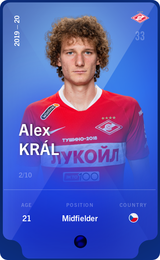 Sorare - Sorare Official - Alex Král 2019-20 • Super Rare 2/10 - NFT # 107942710513635583669077958980804921441169671205480500328124501051806891401087