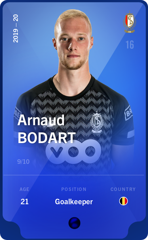 Sorare - Sorare Official - Arnaud Bodart 2019-20 • Super Rare 9/10 - NFT # 59361116427091261189919447254243908548182091597725773897537899617550147504592