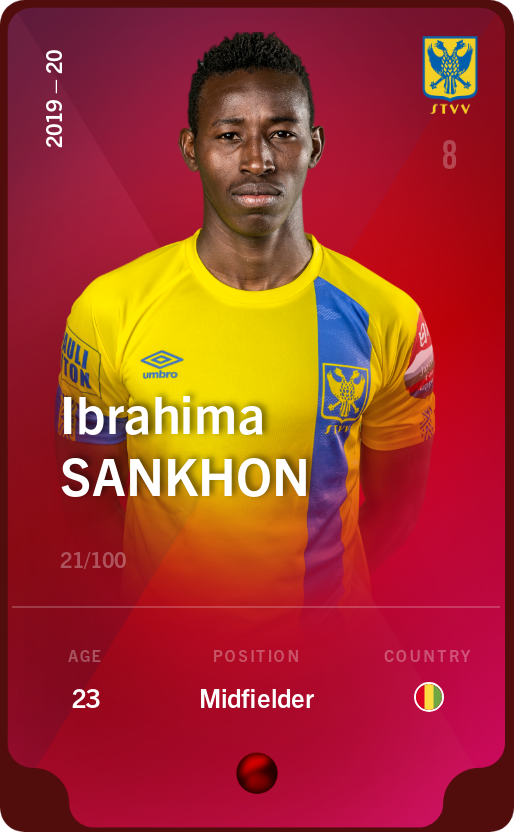 Sorare - Sorare Official - Ibrahima Sankhon 2019-20 • Rare 21/100 - NFT # 18919890727429147140368162235157755726685529594193126039245642142960938422794