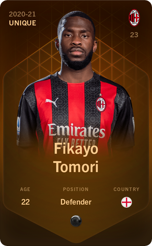 Sorare - Sorare Official - Fikayo Tomori 2020-21 • Unique - NFT # 18043793025484205589939255768081283484539985615512222958687599185444917624448