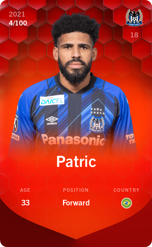 Sorare - Sorare Official - Patric 2021-22 • Rare 4/100 - NFT # 15869220456052535848710950290739285795052368980666719282418626930148289690510