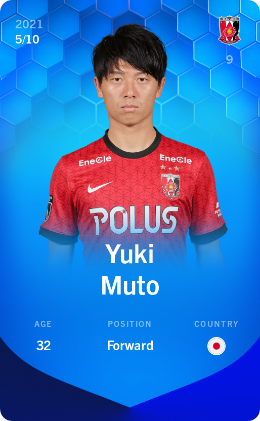 Sorare - Sorare Official - Yuki Muto 2021-22 • Super Rare 5/10 - NFT # 38831867813639694477724926353582306793166909521353034620233968233225437544663