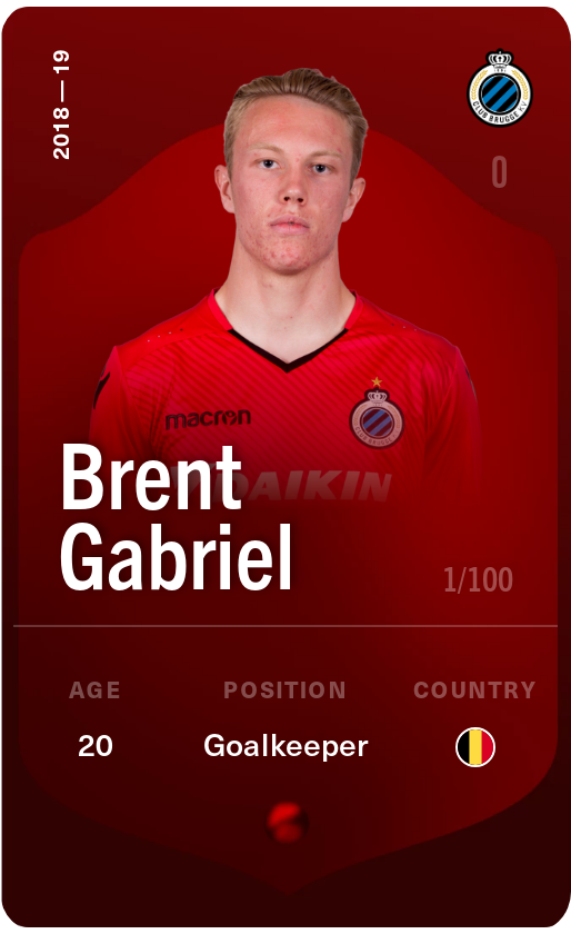 Sorare - Sorare Official - Brent Gabriel 2018-19 • Rare 1/100 - NFT # 115089438998120294163251626548860365695065361639456207849990996134814343570673
