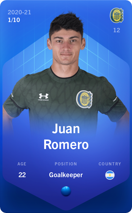 Sorare - Sorare Official - Juan Romero 2020-21 • Super Rare 1/10 - NFT # 86924356115764253474382669452274605509792133930782310858957097074638053501804