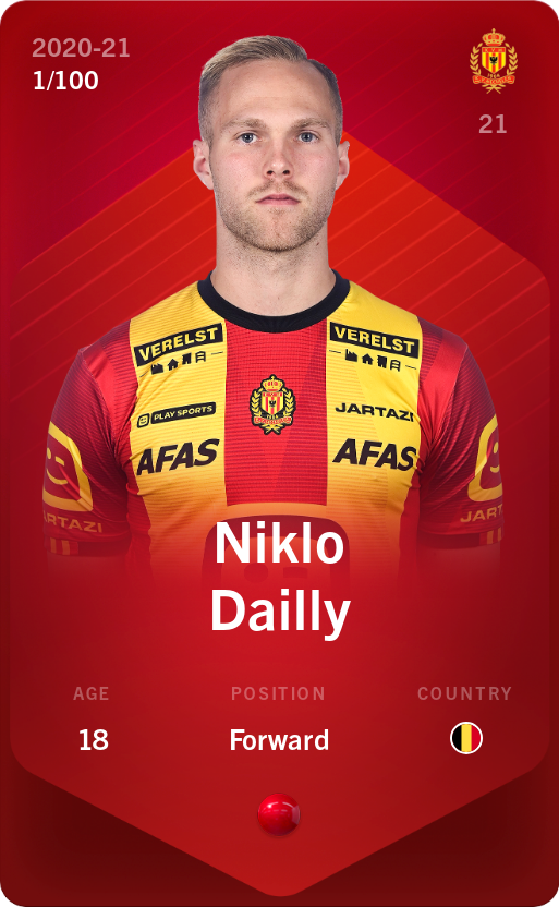 Sorare - Sorare Official - Niklo Dailly 2020-21 • Rare 1/100 - NFT # 90176235530271430064482110505009689671353475192884310268199698622324784513687