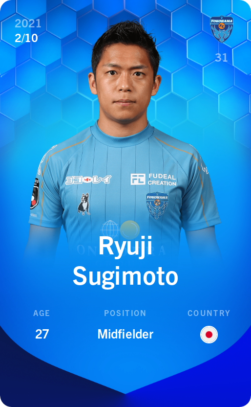 Sorare - Sorare Official - Ryuji Sugimoto 2021-22 • Super Rare 2/10 - NFT # 52199362478518425849611684190360528938482640246560837558926453174273821856047