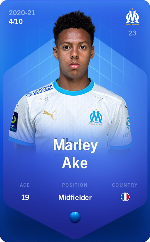 Sorare - Sorare Official - Marley Ake 2020-21 • Super Rare 4/10 - NFT # 6100637892168022626404870948210867113459868138012025631322997831225193834916