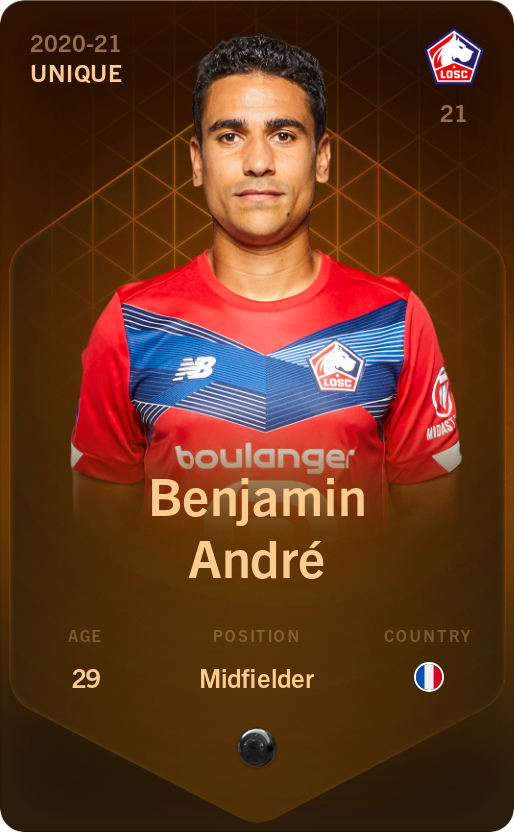 Sorare - Sorare Official - Benjamin André 2020-21 • Unique - NFT # 100132050973613372843835557077633809498819213261378881394075314243141330824619