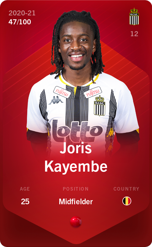 Sorare - Sorare Official - Joris Kayembe 2020-21 • Rare 47/100 - NFT # 112823680805954848739091770619197338468579899851836559576286157503435284292248