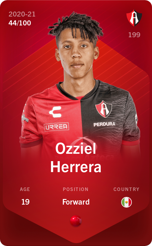 Sorare - Sorare Official - Ozziel Herrera 2020-21 • Rare 44/100 - NFT # 54283166464786030149968601089652142211988156737734305034473223223822631942748