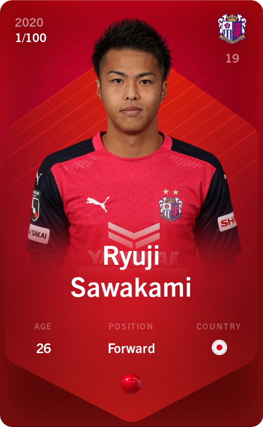 Sorare - Sorare Official - Ryuji Sawakami 2020-21 • Rare 1/100 - NFT # 80018184757463463422578310571248123755131111834387503997228557164347085029840