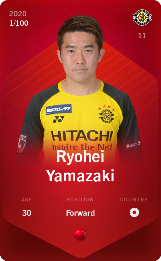 Sorare - Sorare Official - Ryohei Yamazaki 2020-21 • Rare 1/100 - NFT # 48191871966630051720201447382347570542454469148662418056020979498104299245