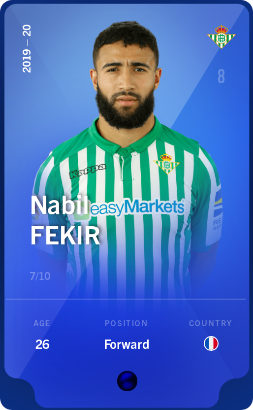 Sorare - Sorare Official - Nabil Fekir 2019-20 • Super Rare 7/10 - NFT # 40005696311006461623318328019295284980970058190425668704555572152220793178701