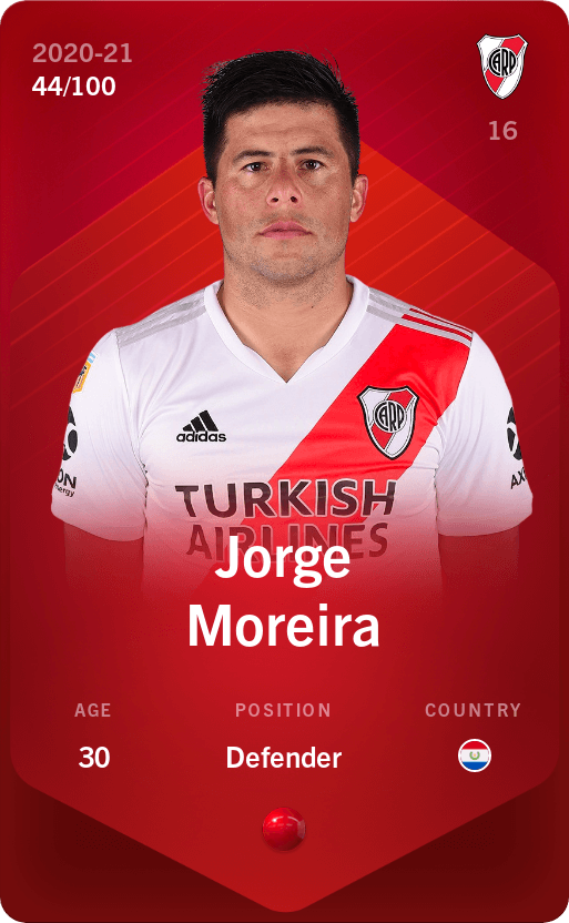 Jorge Moreira 21 Rare 44 100