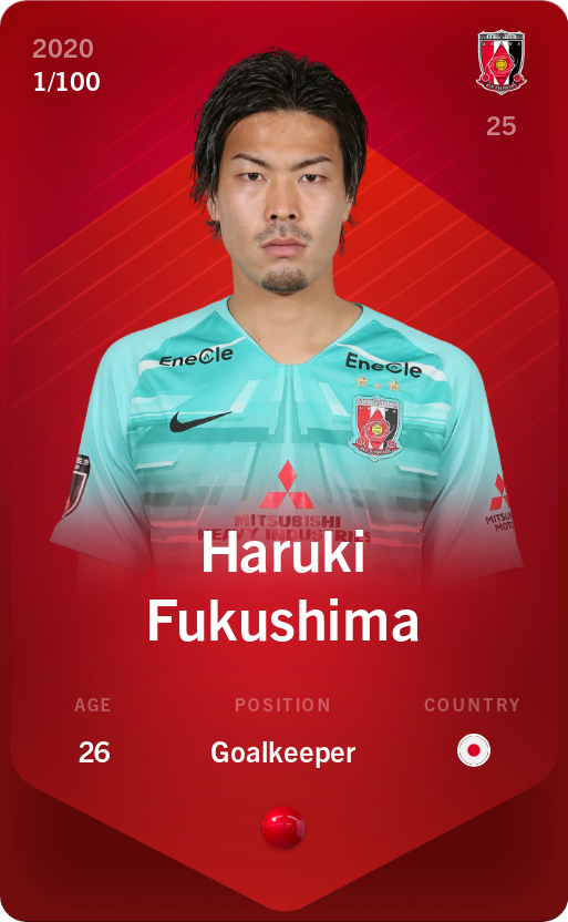 Sorare - Sorare Official - Haruki Fukushima 2020-21 • Rare 1/100 - NFT # 28977466936326937511148382830384258484778748683543441623264330211068818086280