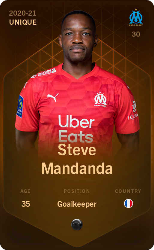 Sorare - Sorare Official - Steve Mandanda 2020-21 • Unique - NFT # 51381124380438647952696602299712154708868260597843149789173650859405073570277
