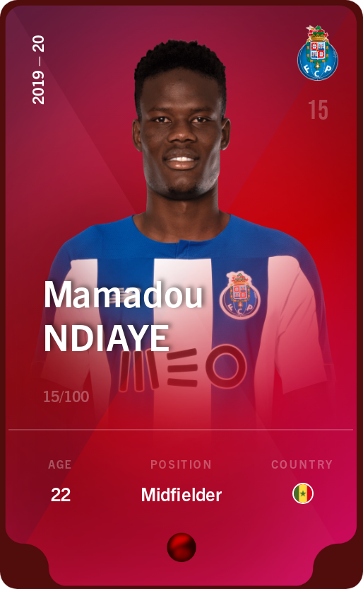 Sorare - Sorare Official - Mamadou Ndiaye 2019-20 • Rare 15/100 - NFT # 59935949081476617193420448335365936749006480421918444980117585140886592606683