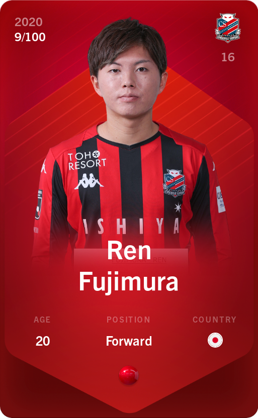 Sorare - Sorare Official - Ren Fujimura 2020-21 • Rare 9/100 - NFT # 20159452505737484611150847118726078710320003249033133342280952075325672995729