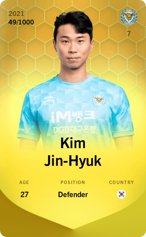 Kim Jin-Hyuk 2021-22 • Limited 49/1000
