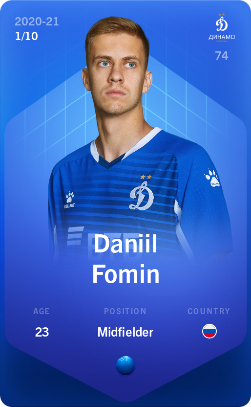 Sorare - Sorare Official - Daniil Fomin 2020-21 • Super Rare 1/10 - NFT # 5131273820630304464459899013255166560869644695262007708105185093843947824593
