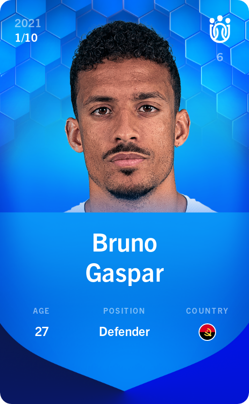 Sorare - Sorare Official - Bruno Gaspar 2021-22 • Super Rare 1/10 - NFT # 74520345104833332757597072030821613246478623509617866826738541338326559633991
