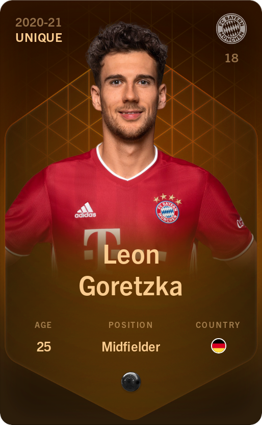 Sorare - Sorare Official - Leon Goretzka 2020-21 • Unique - NFT # 57853619535793292536769533544610994719627896631615939049102548915524826606129