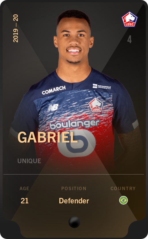 Sorare - Sorare Official - Gabriel 2019-20 • Unique - NFT # 65541806874109840648389769931107685904599386937602780391064172833677637540771