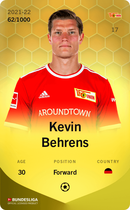 Kevin Behrens 2021-22 • Limited 62/1000