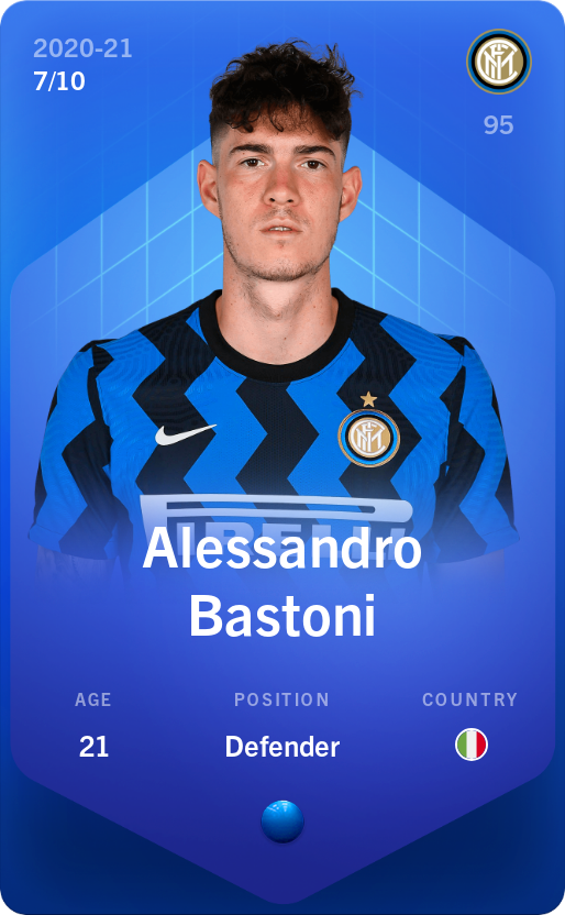 Sorare - Sorare Official - Alessandro Bastoni 2020-21 • Super Rare 7/10 - NFT # 113007681419408515437337276171781998170648514545967598177128668492323652426449
