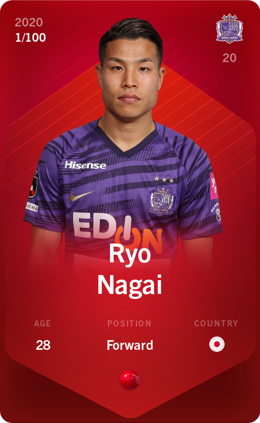 Sorare - Sorare Official - Ryo Nagai 2020-21 • Rare 1/100 - NFT # 7003339677335980257731685793392029504844047396787530431828468213668899103392