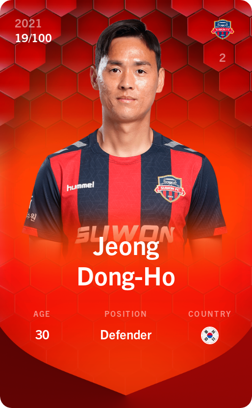 Sorare - Sorare Official - Jeong Dong-Ho 2021-22 • Rare 19/100 - NFT # 109835407152182177581763118097907185306087255356058645459185395260608124517763