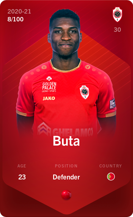 Sorare - Sorare Official - Buta 2020-21 • Rare 8/100 - NFT # 84008366387311575559909893087550326221743189721302454926382425059419747140322