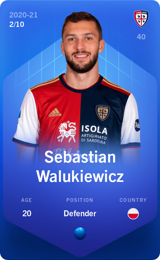 Sorare - Sorare Official - Sebastian Walukiewicz 2020-21 • Super Rare 2/10 - NFT # 27096632835701667360226820734911826369798307279234120711756692120768264794750