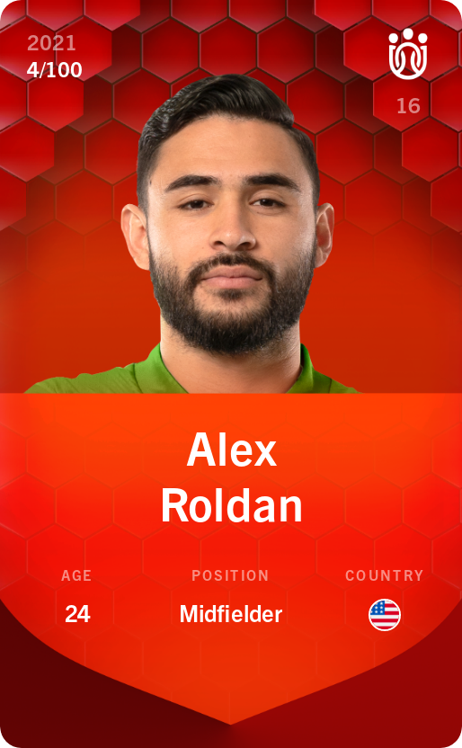 Sorare - Sorare Official - Alex Roldan 2021-22 • Rare 4/100 - NFT # 58020667008467821673882258911421654239165898203014062378975071502970176022753