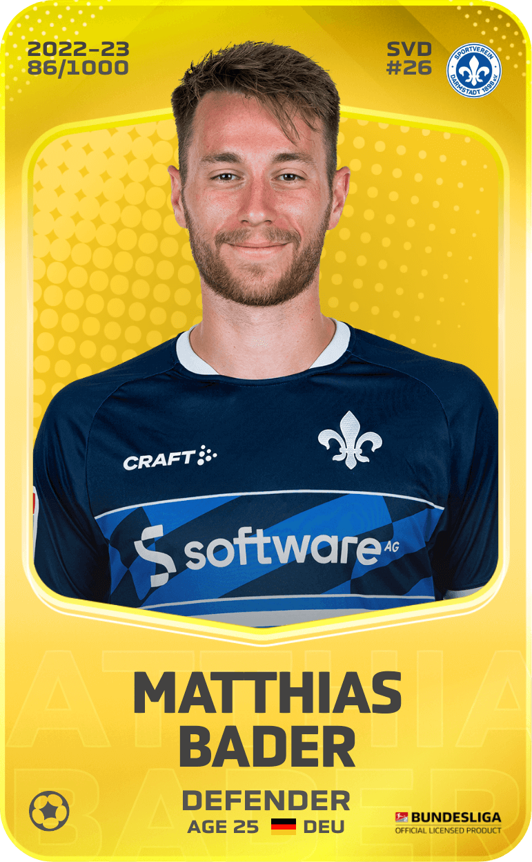 Matthias Bader 2022-23 • Limited 86/1000