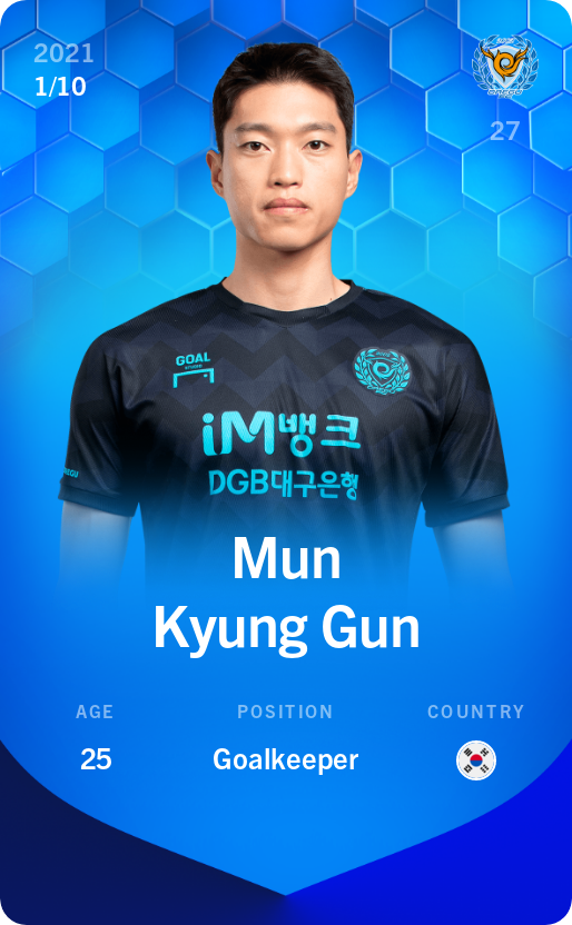 Sorare - Sorare Official - Mun Kyung Gun 2021-22 • Super Rare 1/10 - NFT # 92076680247472334266539903510101458540788238972775158133837322895161532997641