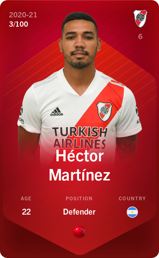 Sorare - Sorare Official - Héctor Martínez 2020-21 • Rare 3/100 - NFT # 29337518608056046616615931552793178239539461722687633968407590747898972320788