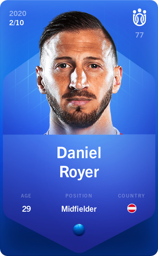 Sorare - Sorare Official - Daniel Royer 2020-21 • Super Rare 2/10 - NFT # 70430857566663627950644378990826285856739138603223710869214792560862808165081